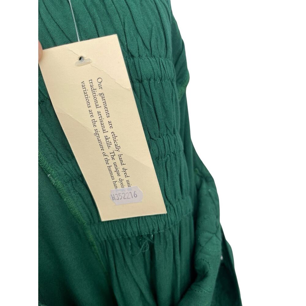 NWT Holy Clothing Dress Embroidered Green Renaissance Sleeveless Size Medium - Picture 14 of 16